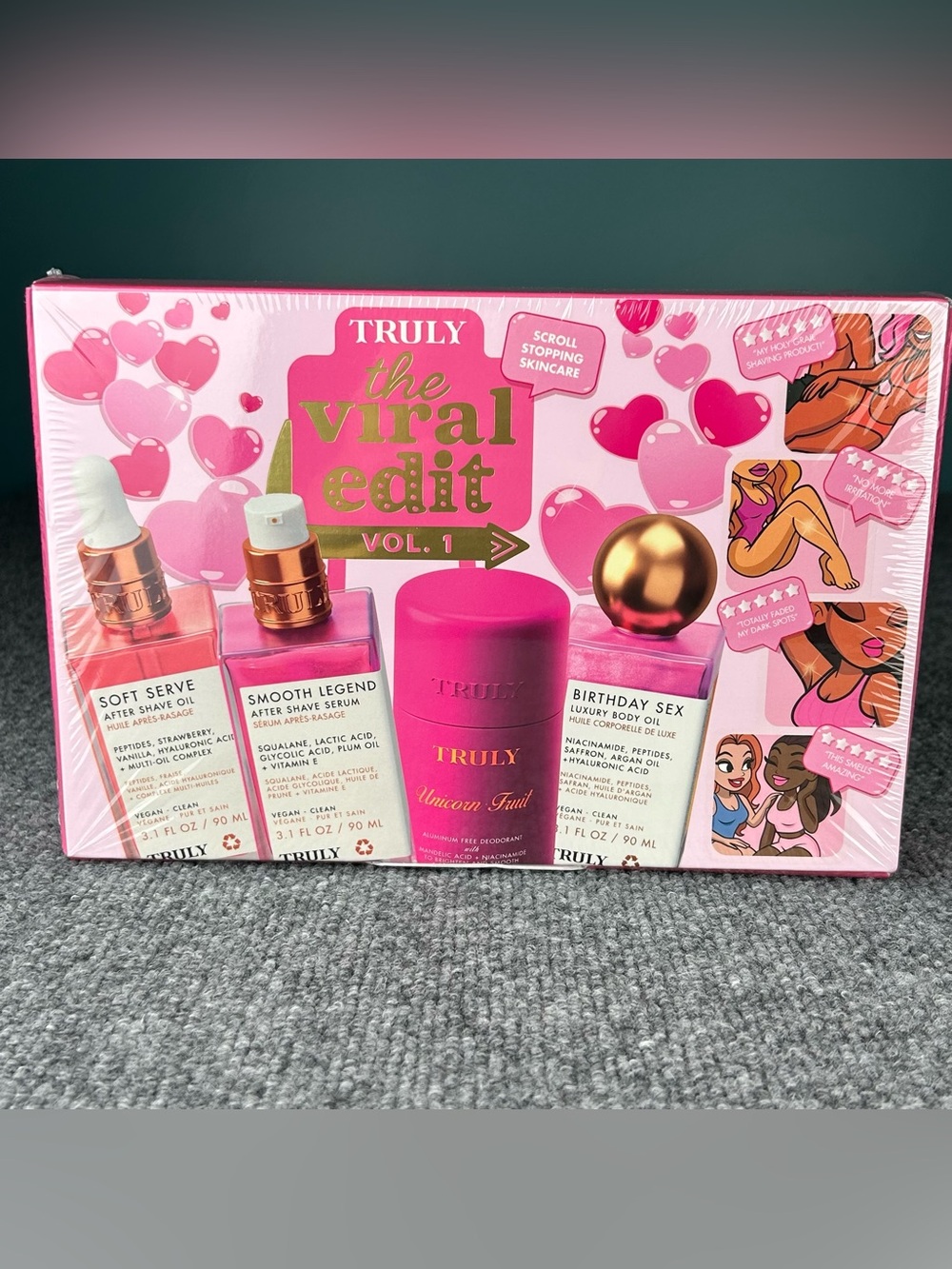TRULY The Viral Edit Vol. 1 Gift Set Full Size Body Care SEALED Deodorant Shave